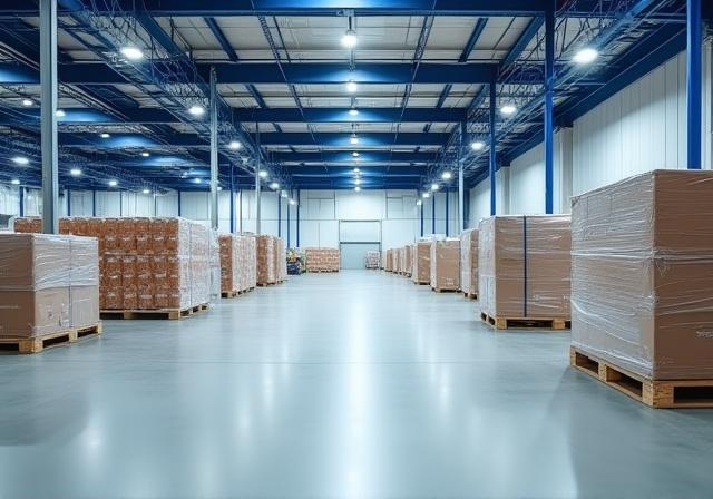 Modern and organized cargo warehouse interior in Louisville KY